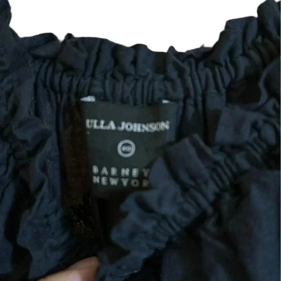 Ulla Johnson Barney’s Navy Blue Off the Shoulder Smocked Eyelet Maxi Dress Sz 0 - Picture 10 of 11